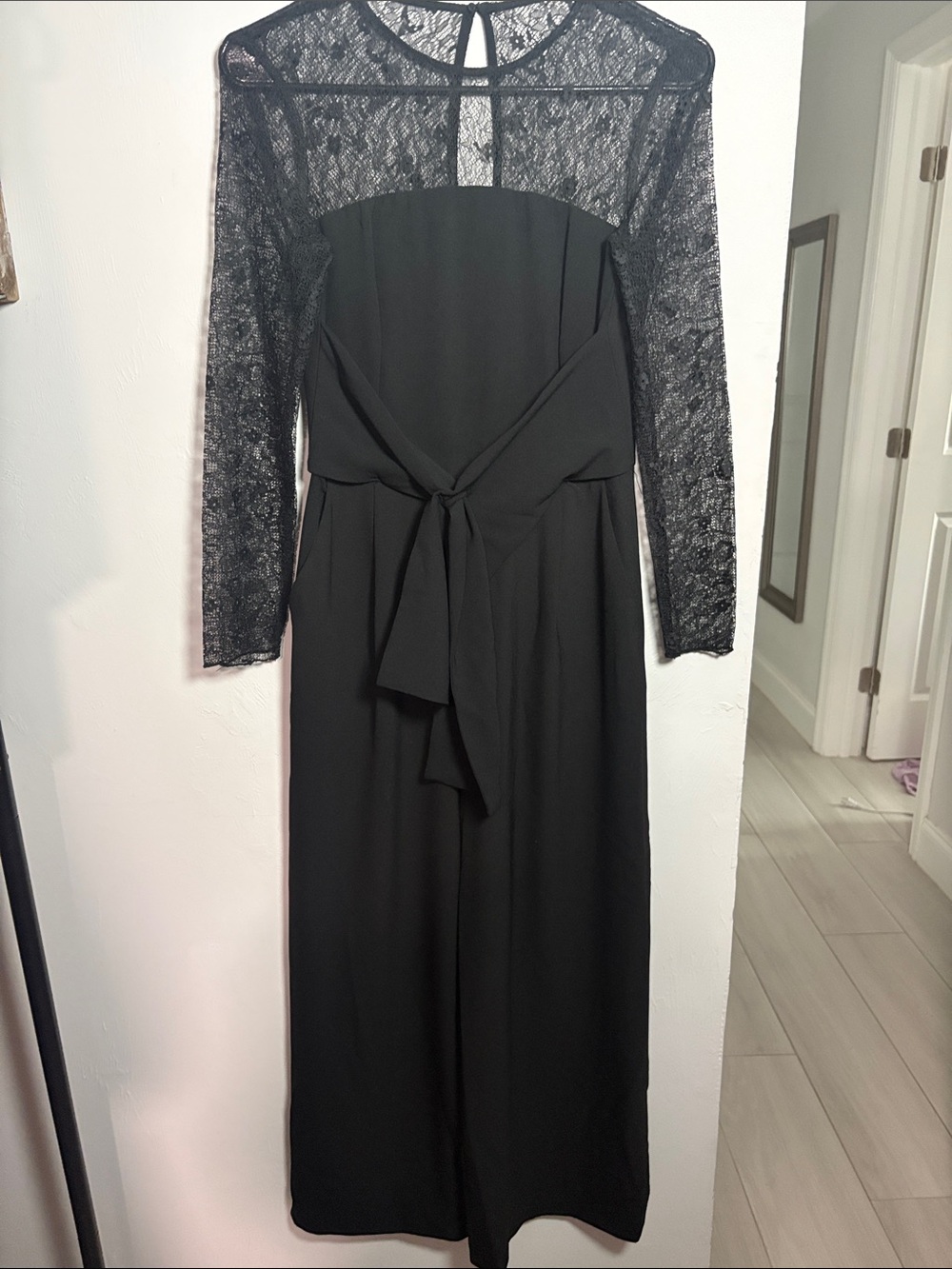 Zara Basics black lace Jumpsuit size Small